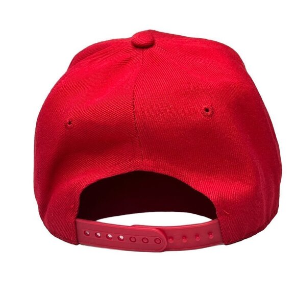 Basketball Cap Hat Unisex Red Black Green Snap Back‎ Adjustable - Picture 4 of 5